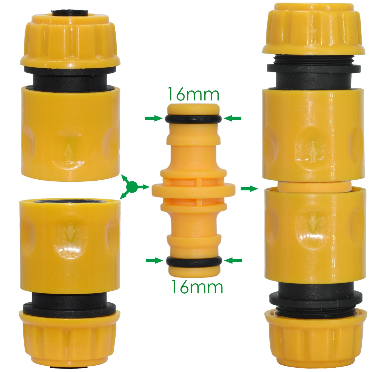 Connecteur de réparation de menuisier, raccord 1/2 en effet, tuyau d\'arrosage, système d\'irrigation goutte à goutte rapide pour serre, 5 pièces