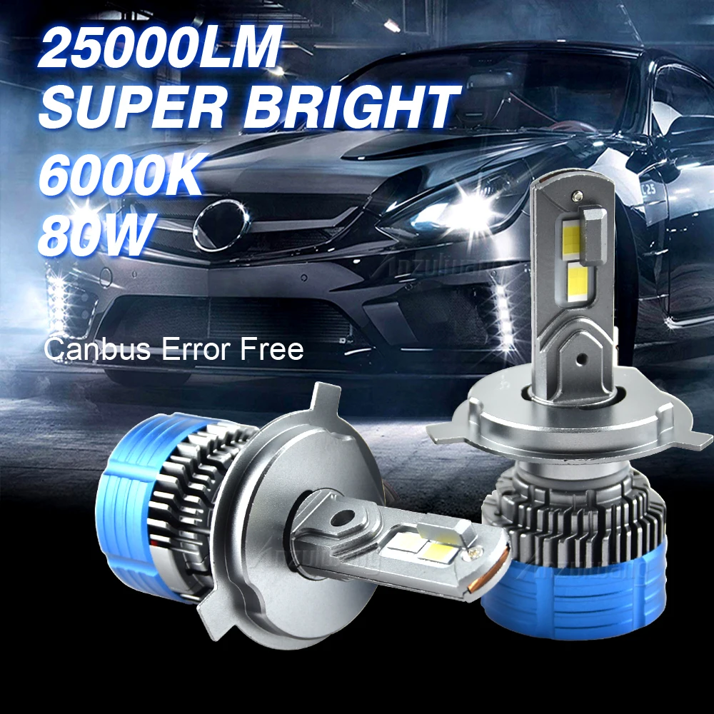 Anzulwang K4C H7 H4 HB3 9005 H1 H11 6000 18k led車ランプH13 HB4 9006 ledヘッドライトフォグライトキットledライト自動12v 80ワット