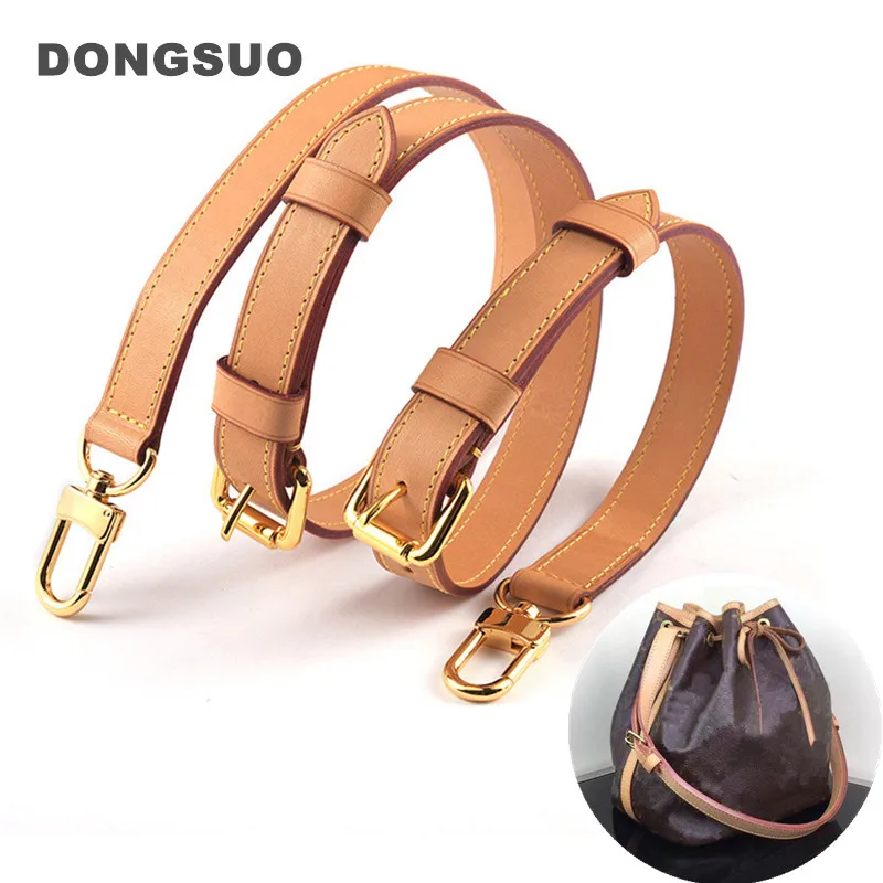 Bag strap Vachetta genuine leather strap for designer brand shoulder crossbody messenger bag accessory bag parts