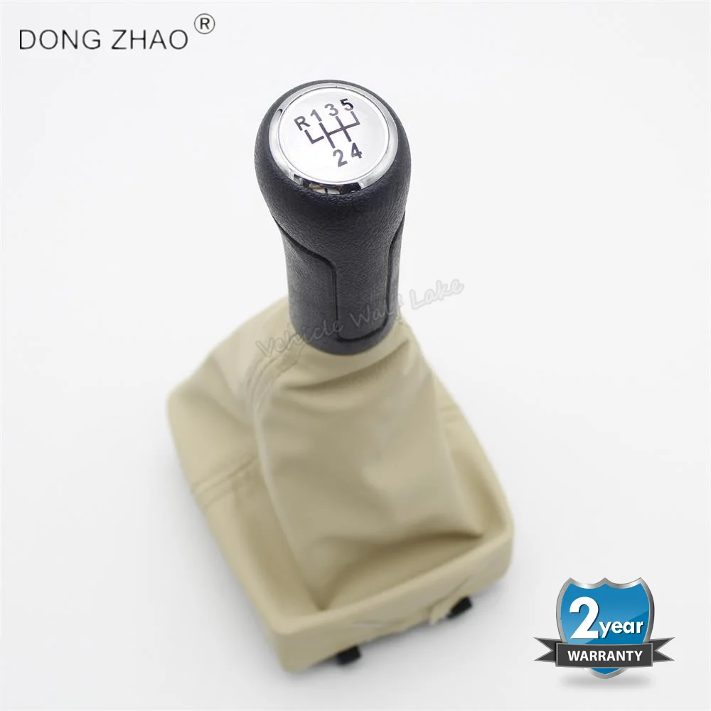 

For VW Polo 9N 9N2 GTI 2002 2003 2004 2005 2006 2007 2008 2009 2010 Car-Styling 5 Speed Gear Shift Knob Gaitor Leather Boot