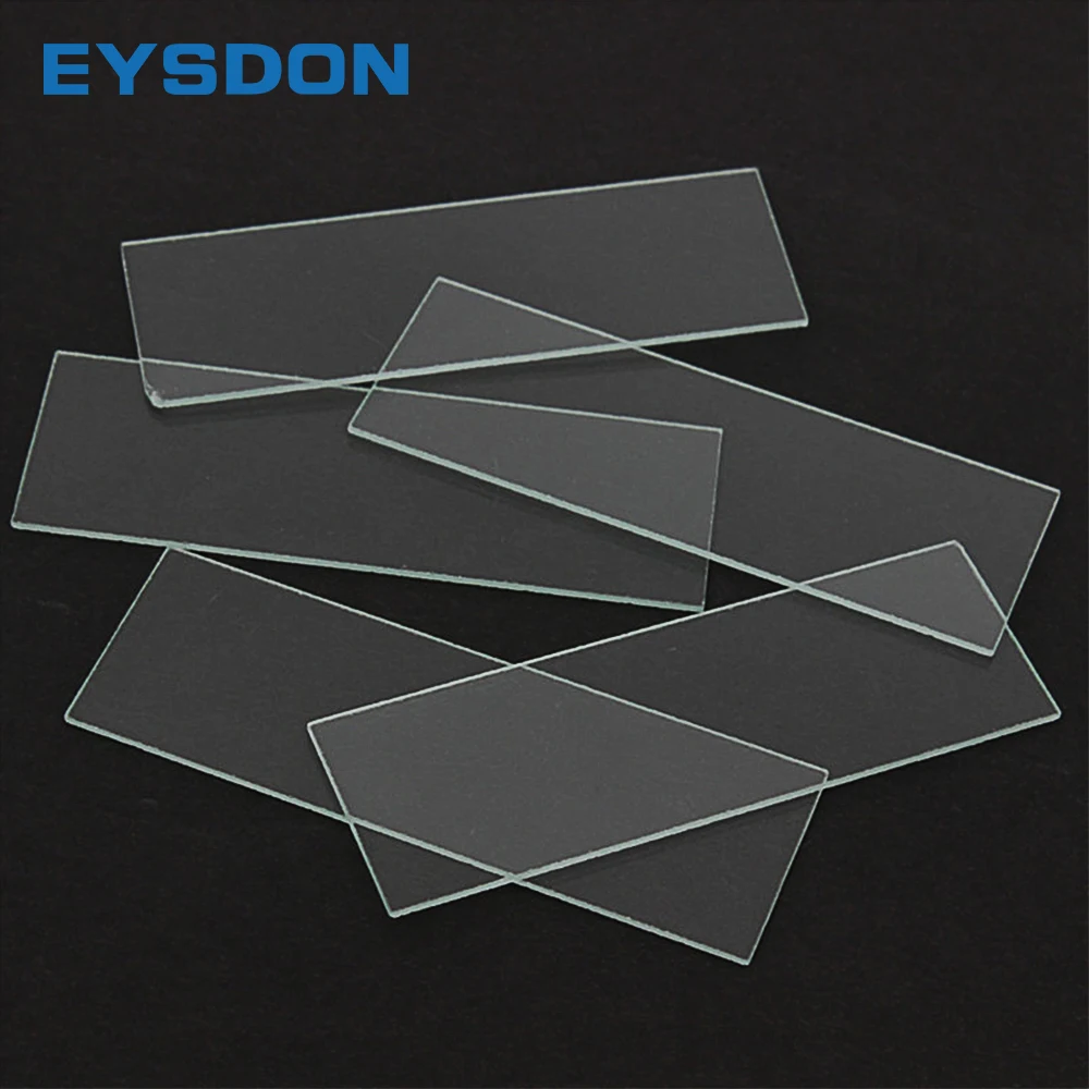 EYSDON 5Pcs Blank Microscope Glass Slides Reusable Biological Laboratory Sample Glass Slideslips