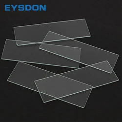 EYSDON 5Pcs Blank Microscope Glass Slides Reusable Biological Laboratory Sample Glass Slideslips