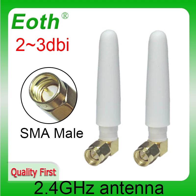 Eoth 2.4GHz antenna SMA Male connector 2~3dbi wifi antena 2.4G antena wi fi white wlan wire tp link антена zigbee 2.4 router