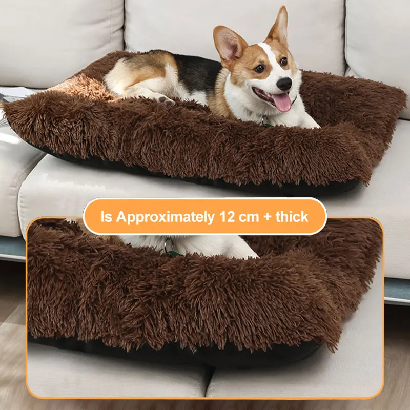 Winter Thickened Pet Soft Fleece Pad Pet Blanket Bed Flannel Mat for Puppy Dog Cat Sofa Cushion Home Rug Keep Warm Sleep Cover