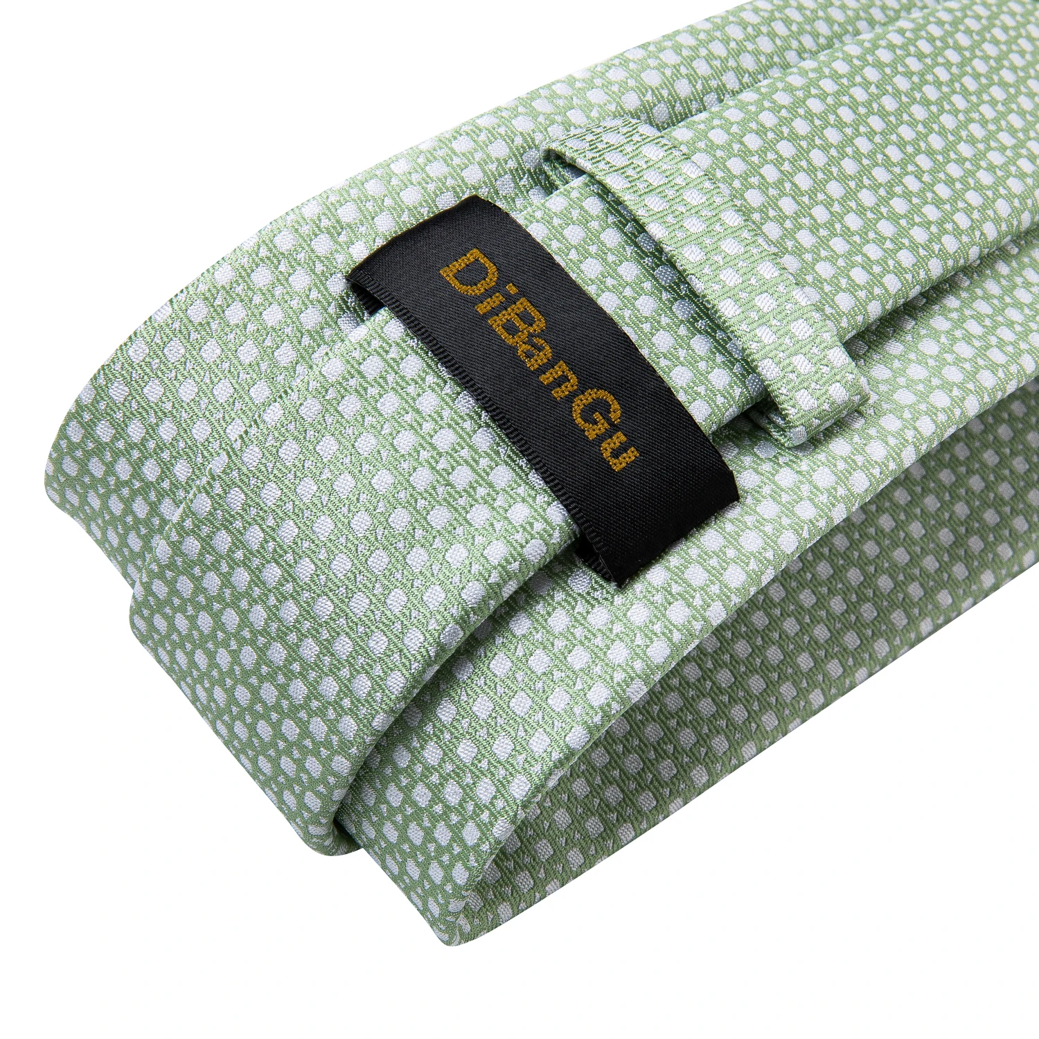 Modische 8cm Krawatte Hellgrün Herren Business Hochzeit Party Formelle Krawatte Accessoires Taschentuch Manschettenknöpfe DiBanGu – Detail 11