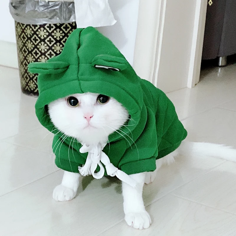 Winter Pet Hoodie Sweater Sports Cat Clothes for Cats Kitten Dog Pullovers Sweatshirt Fruit Animal Cosplay Pets Clothing Costume