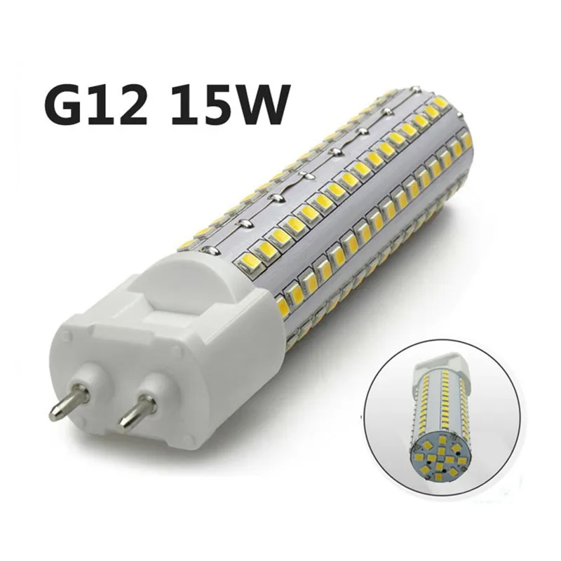 G12 LED Bulb Light AC85-265V 15W 1500LM High Brightness SMD2835 LED Corn Bulb Lamp Energy Saving Replace Lights 3000K 6000K