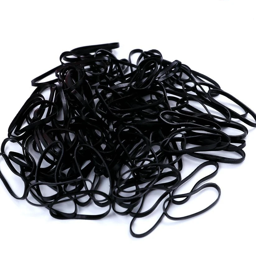 200pcs Girls Braiding Hairbands S/L Black Elastic Ponytail Holder Women Rubber Bands Hair Styling Ties Hair Accessories