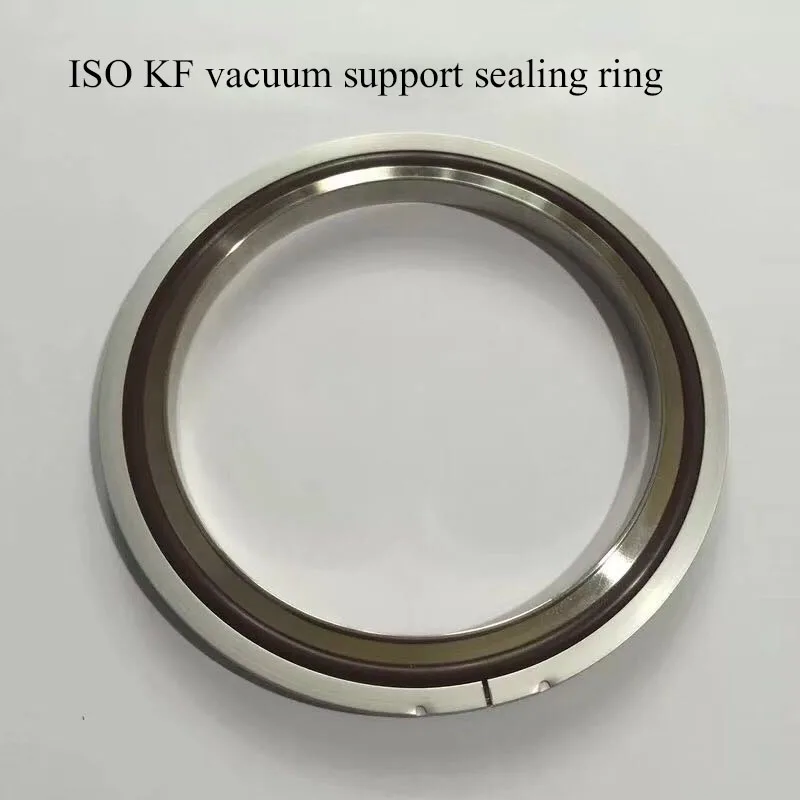 Vacuum Stainless Steel Center Bracket Seal Ring ISO Flange Seal High Temperature Fluorine Rubber KF Outer Ring ISO60-250