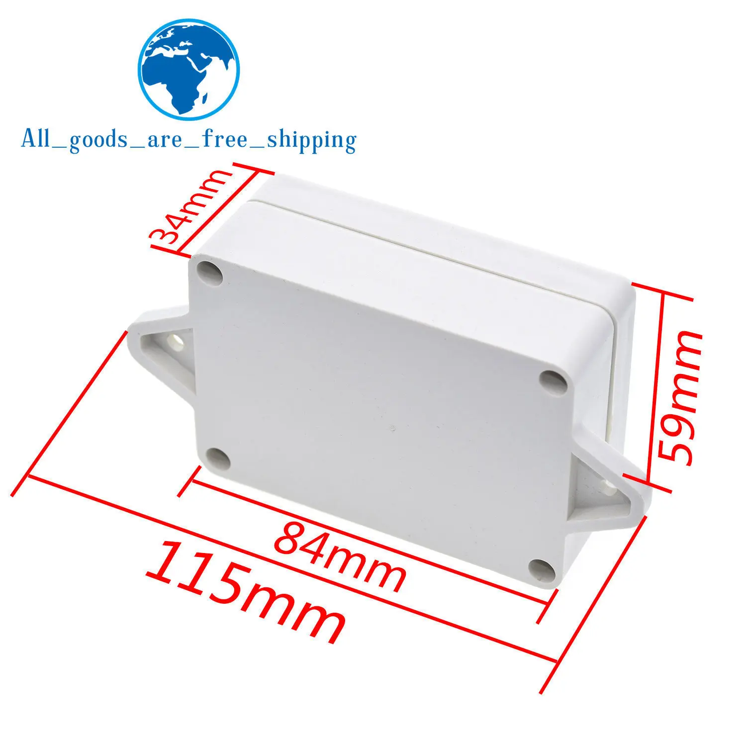TZT 85x58x33mm Waterproof  Cover Plastic Electronic Cable Project Box Enclosure Case DIY
