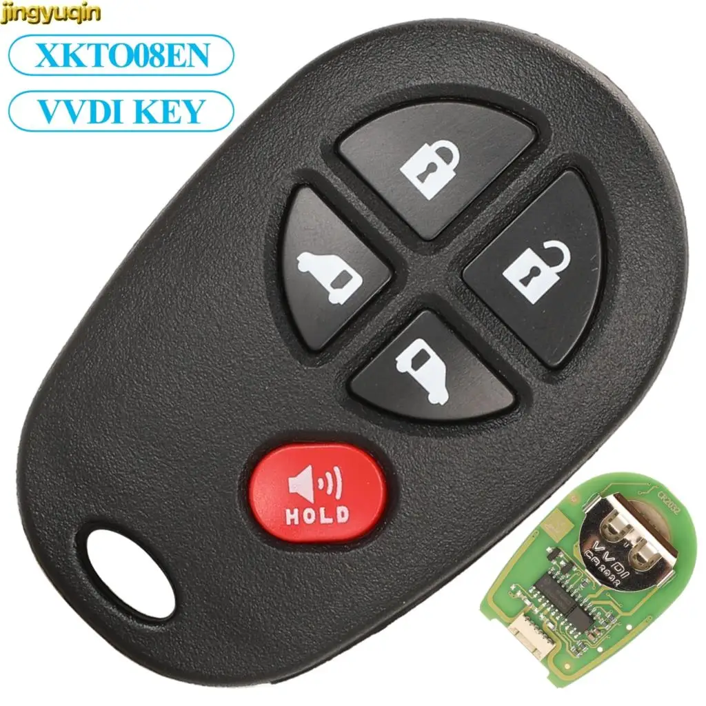 

Jingyuqin 5pcs XKTO08EN VVDI2 Mini Key Tool For Toyota Type Wire VVDI Xhorse Remote Flip Car Key Control Universal 5 Buttons