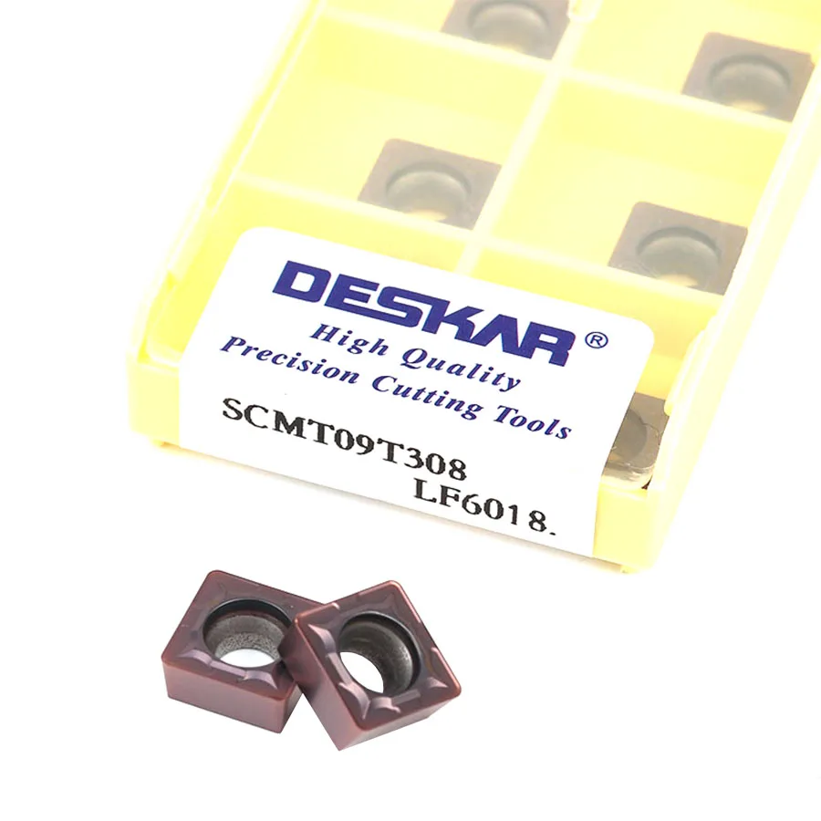 10 pz DESKAR SCMT09T304 LF6018 insert LF6018 inserto in metallo duro inserto per tornio CNC per parte in acciaio inossidabile resistente all'usura