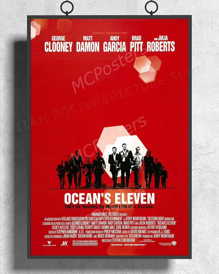 H547 Silk Poster Home Decoration Ocean's Eleven Movie Wall Art Christmas Gift