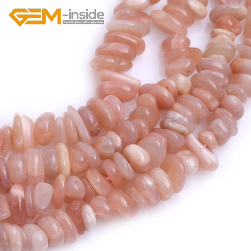 Natural Freefrom Shape Charoite Green Seraphinite orange moonstone Loose Beads For Bracelet Making DIY Strand 15\