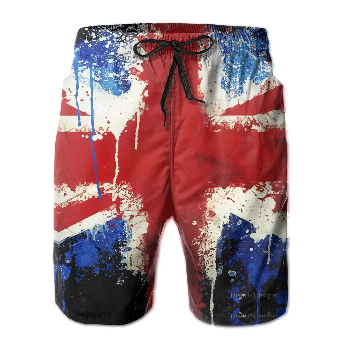 

Causal Breathable Quick Dry Funny Novelty R333 Sports Splattered Union Jack Hawaii Pants