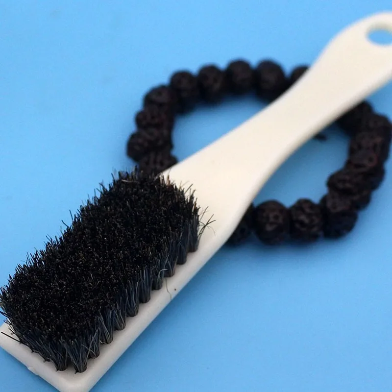 1 PCS 6แถวขนแปรงขนแปรงด้ามพลาสติกสำหรับวอลนัท Bodhi เครื่องประดับเล่นเครื่องมือขัดโลหะสนิมแปรงทำความสะอาด