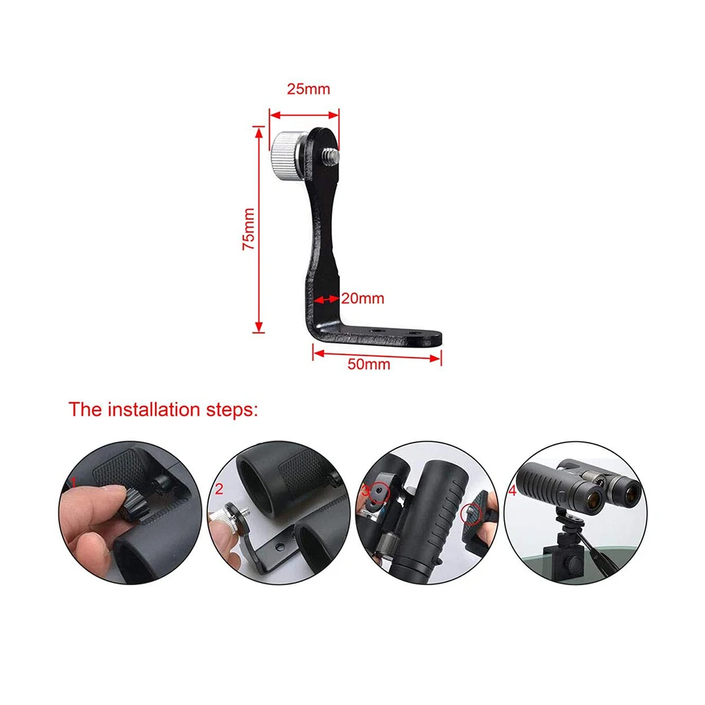 Binoculars Tripod Mount Adapter with 1/4\