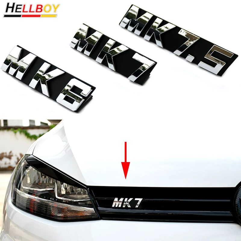 Car Front Grille Emblem Badge Decals Sticker For VW GOLF 6 7 MK6 MK7 MK7.5 2008-2018 Volkswagen Car Styling Accessories