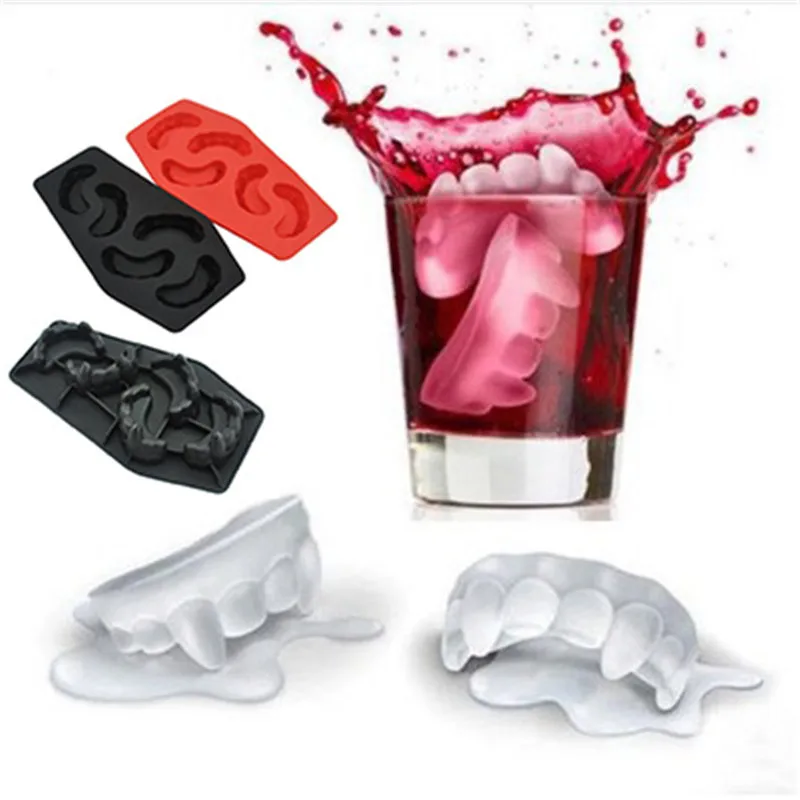 Lustige Trinken Bar Partei Ice Tray Coole Vampire Zähne Ice Cube Stil Neuheit Einfrieren Mould Ice Cream Mold Für Trinken neue Tricks Maker