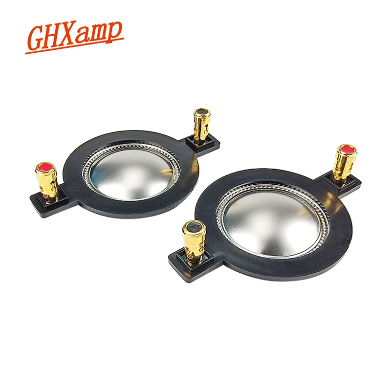 GHXAMP 34.4mm Speaker TREBLE Voice Coil Titanium Film Tweeter Ring Voice Diaphragm Speaker Accessories DIY 8OHM 2PCS