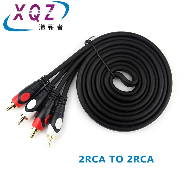 2RCA to 2RCA cable audio cable 2by2 Dual RCA to Dual RCA for Car Amplifier Soundbox Subwoofer Speaker RCA OFC Cable Shielded