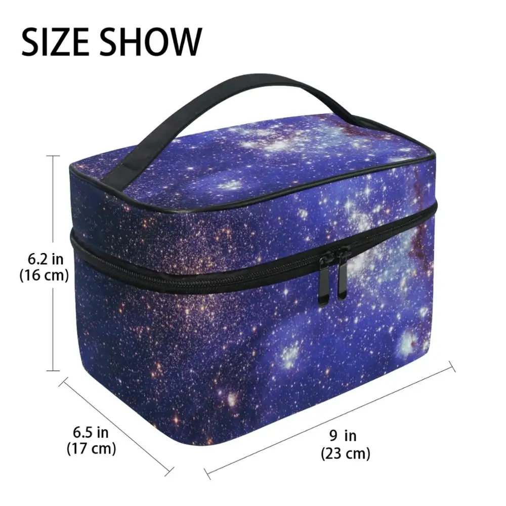 2021 Travel Cosmetic Bag Starry Sky Print Large Capacity Storage Bag Simple Waterproof Beauty Wash Bag Organizer Make Up Cases