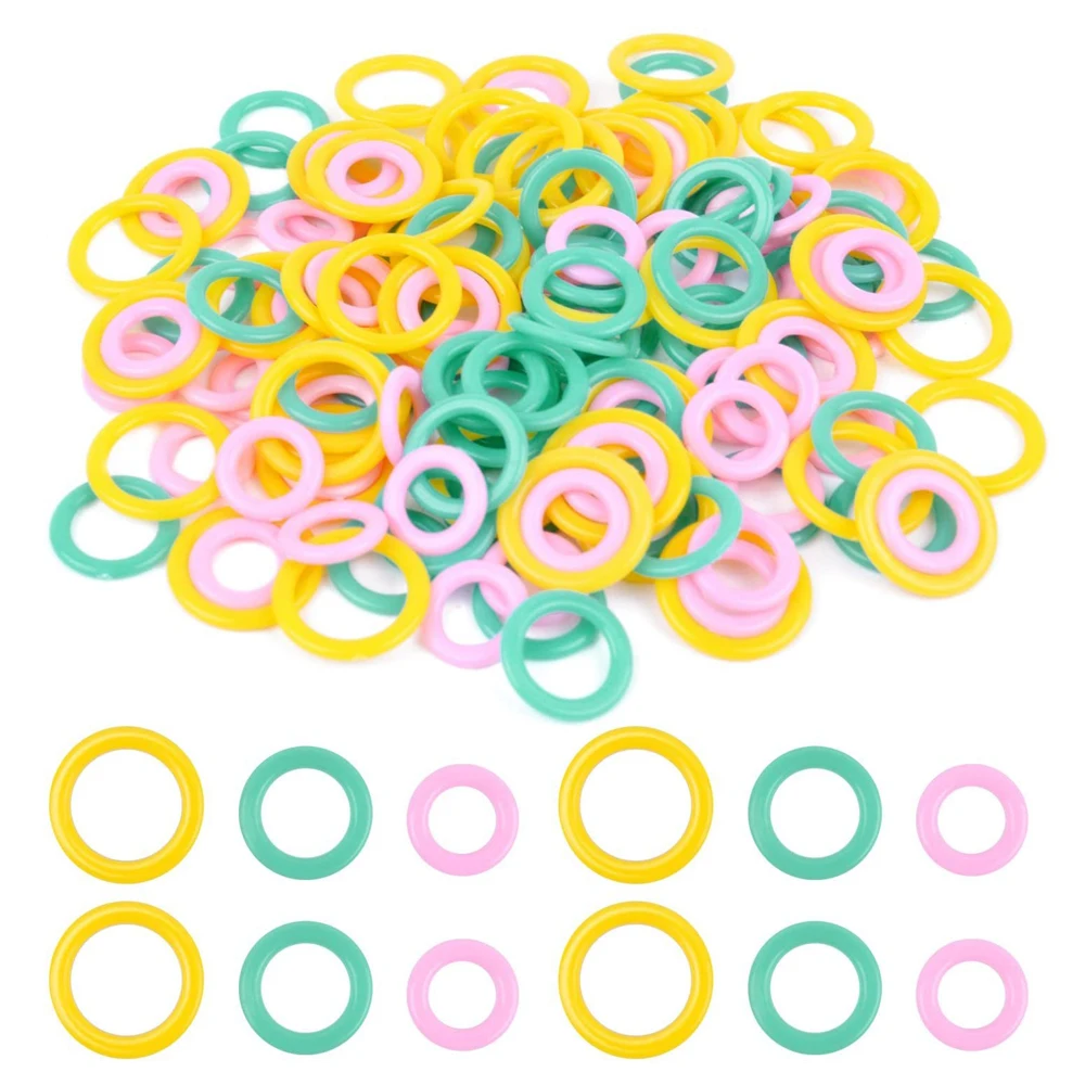 

60Pcs Colorful Knitting Stitch Markers Knitting Weave Crochet Locking Stitch Markers Rings Needle Clip DIY knitting Tools