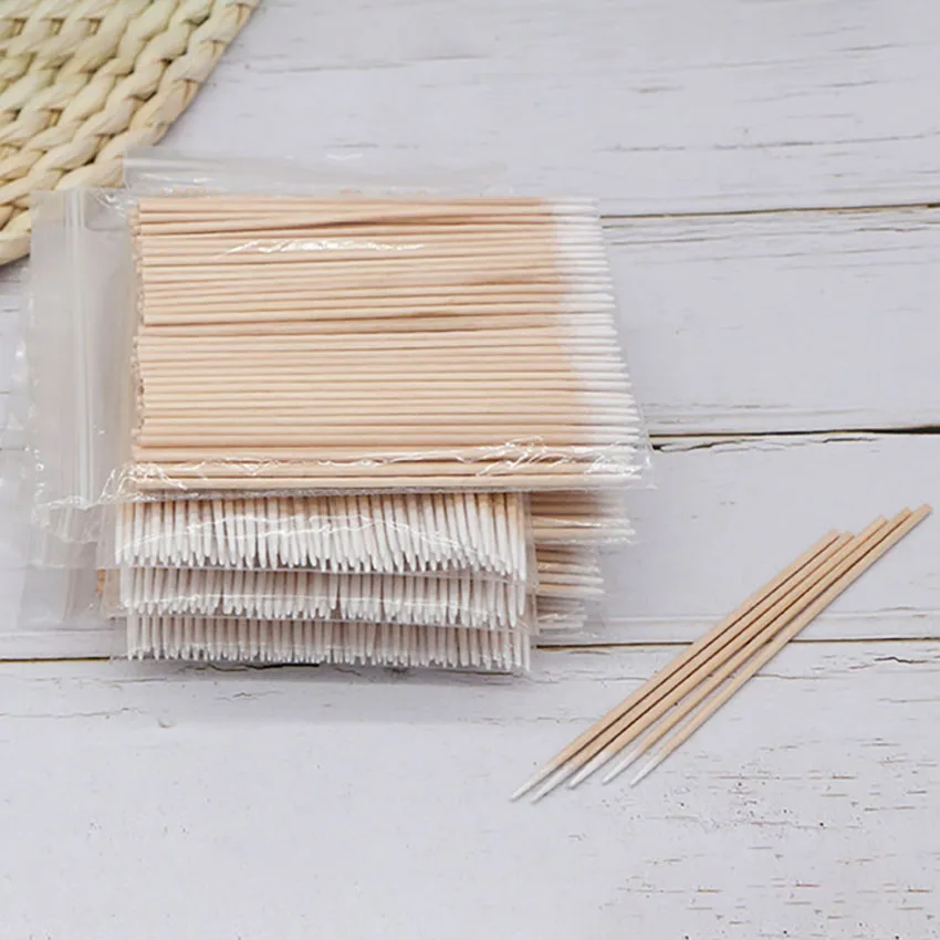 100ชิ้น/แพ็คแต่งหน้าไม้ผ้าฝ้าย Swab ผู้หญิง Swabs ทำความสะอาดเคล็ดลับผ้าฝ้าย Swabs สำหรับขนตาปลอม,คีย์บอร์ด