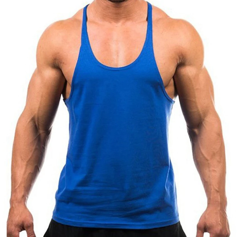 New Fashion Cotton Sleeveless Shirts Tank Top Men Fitness Shirt Mens Singlet Bodybuilding Workout Gym Vest Fitness Men