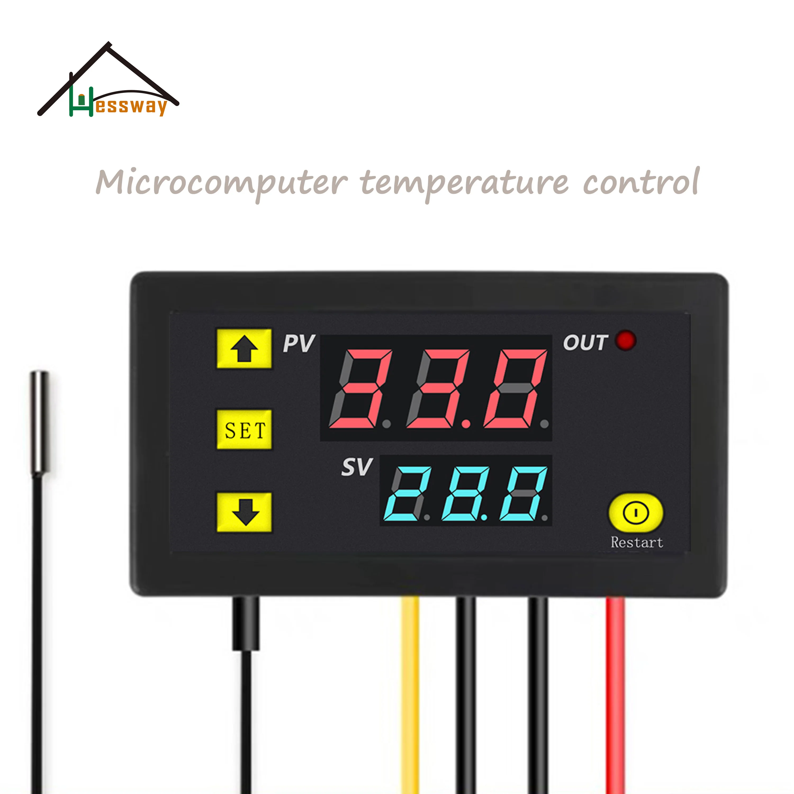 

Dry Contact Relay Digital Temperature Control for MINI THERMOSTAT Heating&Cool Automatic Adjustment 10A 220V/ 20A 12V / 20A 24V