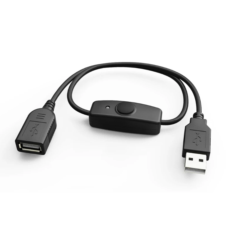 Data Sync USB 2.0/3.0 Extender Cord USB Extension Cable With ON OFF Switch for Raspberry Pi PC USB Fan LED Lamp