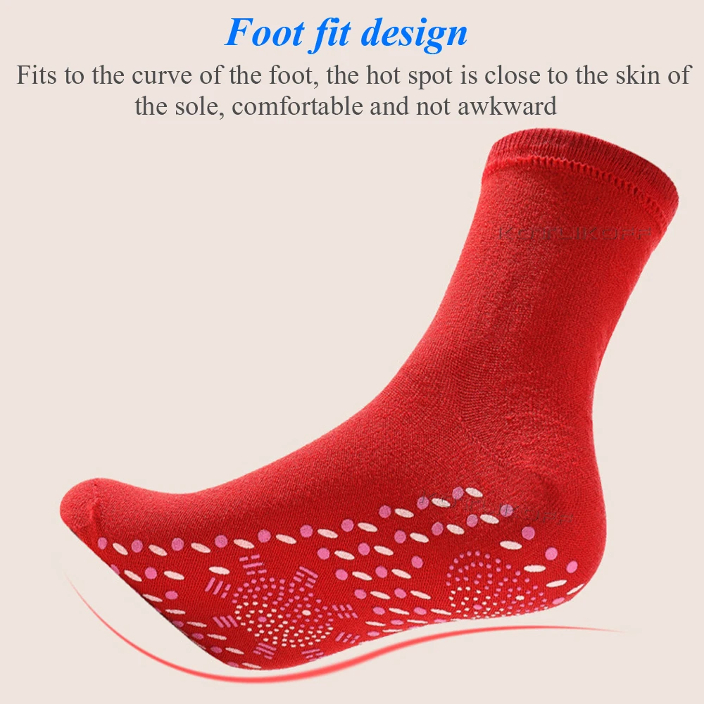 Magnetic Socks Unisex Self-Heating Health Care Socks Tourmaline Magnetic Therapy Comfortable And Breathable Foot Massager Warm