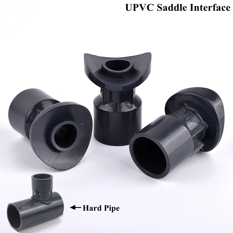 1Pc140~225mm UPVC Saddle Joint Saddle Interface Arc Generation Tee Water Pipe Connector, Garden landscape Tube Connection Points