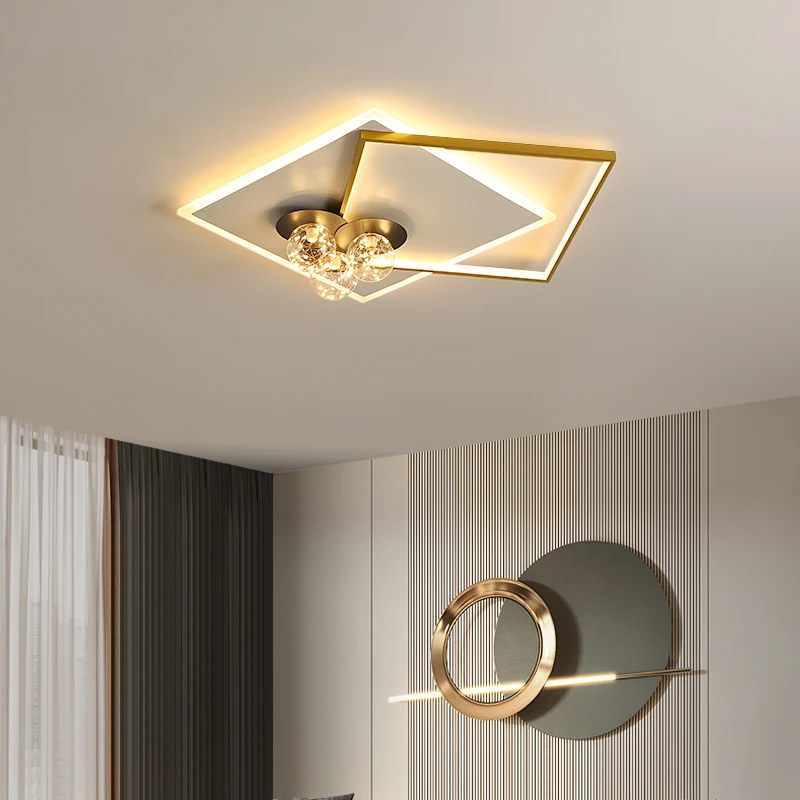 

LED Gold Ceiling Chandelier For Kitchen Bedroom Dining Room Living Room Foyer Studyroom Hotel Restaurant Indoor Home New Lights