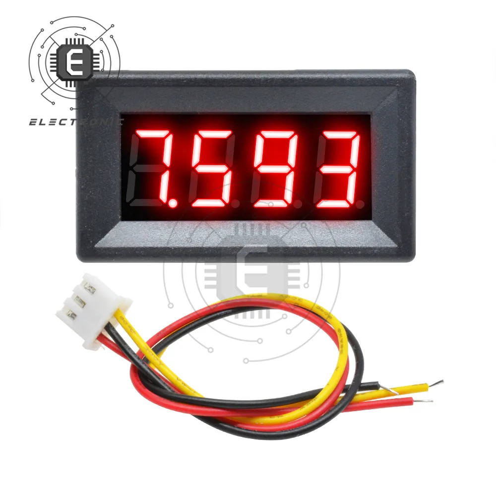 LCD Digital Display Voltage Measurement Tool DC 0-100V 0.36 Inch 3-Wire 4-Digit voltmeter Voltage Tester