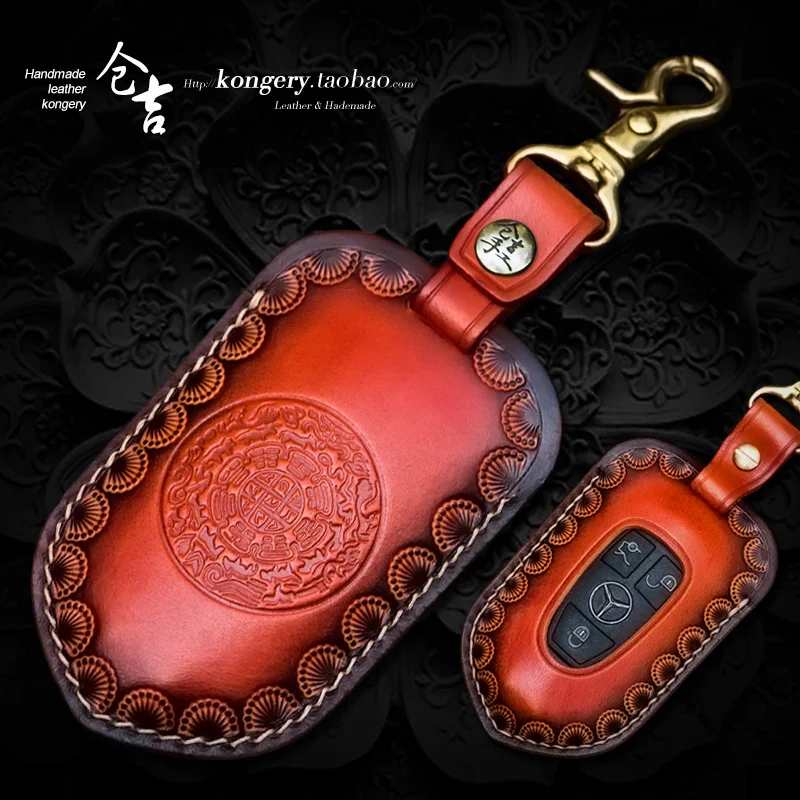 

★car keys by hand bag men and women to restore ancient ways recreational gm key set of crust leather key package