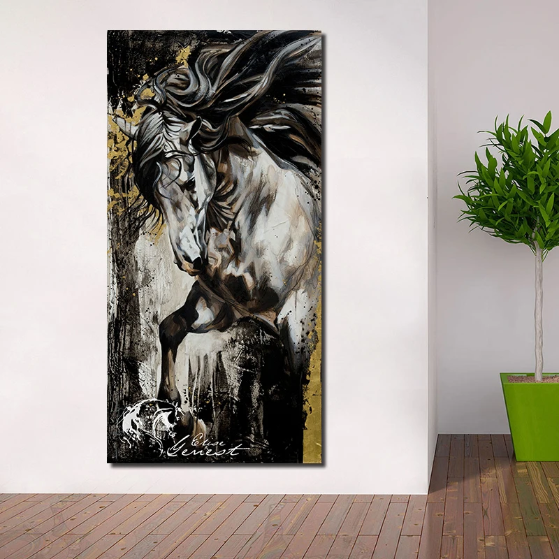 SELFLESSLY Vintage Horse Paintings Wall Decorative Pictures For Living Room Bedroom Canvas Prints Posters Animal Art Retro Art