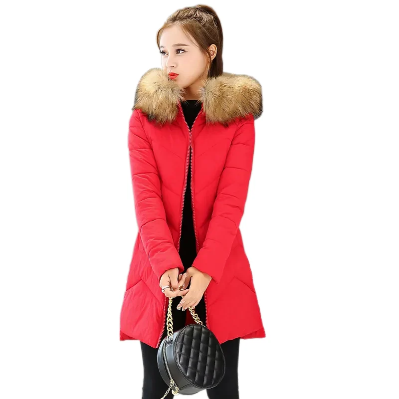 

Winter Jacket Women Parkas Fleece inside Parkas Thick Warm mid-Long Hooded Padded parkas Jackets fur inside Female Slim 2022 Top