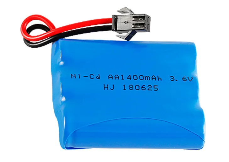 3.6V 1400mah NiCD Battery AA 3.6V Battery Pack For RC Toy Car GUN TANK Trucks Trains Boats 2pcs/lot