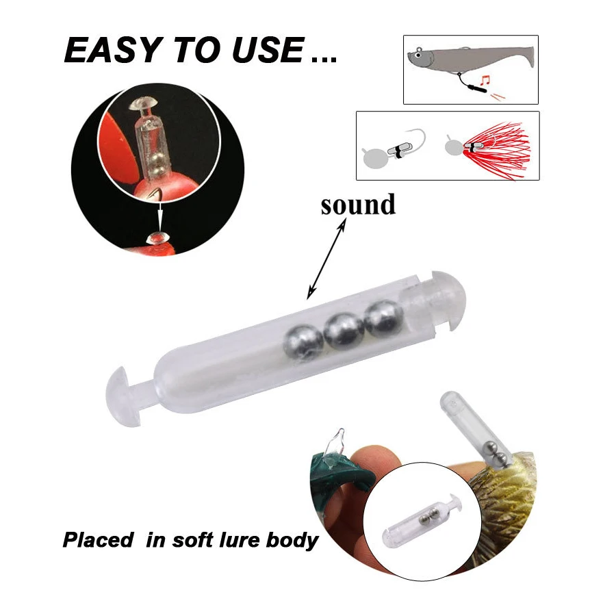 20pcs Plastic Fishing Rattles for Fly Tying Lure Sound Tube Rattles Insert Tube for Soft Worm Jig Fishing Lure Accessories - view 5