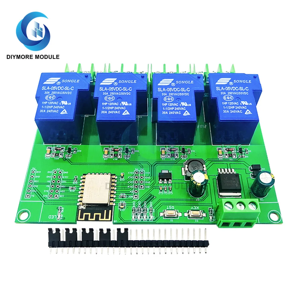 ESP8266 WIFI 4 Channel Relay Module ESP-12F Development Board DC 5V 7-28V 30A For Arduino Smart Home Wireless Control