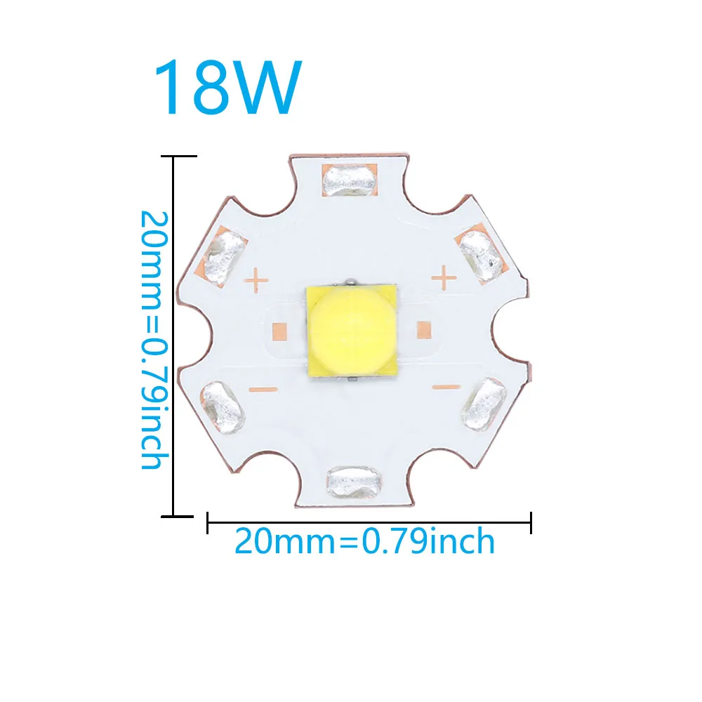 LED 3V 3535 5050 1-3W 5W 10W 18W Pełna moc Latarka LED Światła samochodowe Koralik biały 6500K 10000K z 20MM aluminiową płytką PCB