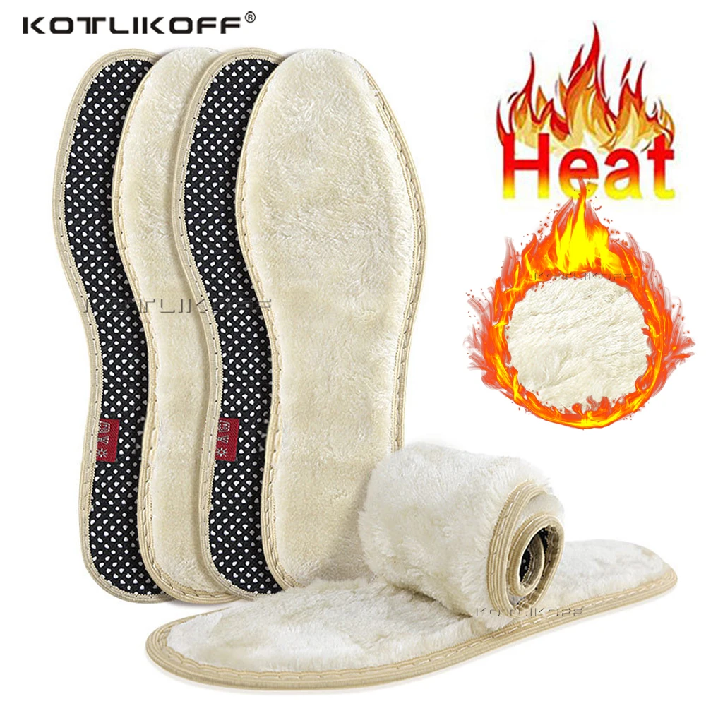 Keep Warm Heated Insole Cashmere Thermal Insoles Thicken Soft Breathable Winter Sport Shoes For Man Woman Boots Pad Sole