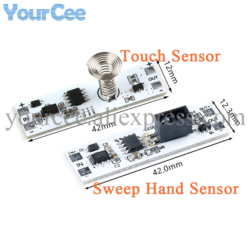 Scan Sweep Hand Sensor Touch Switch Capacitive LED Dimming Control Lamps PULAR Active Components Short Distance