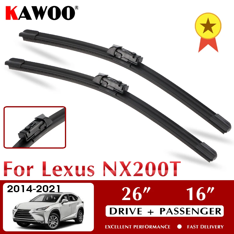 

Car Wiper Car Wiper Blades 26"+16" For Lexus NX200T 2014-2021 Windshield Windscreen Front Window Accessories Fit Push Button Arm