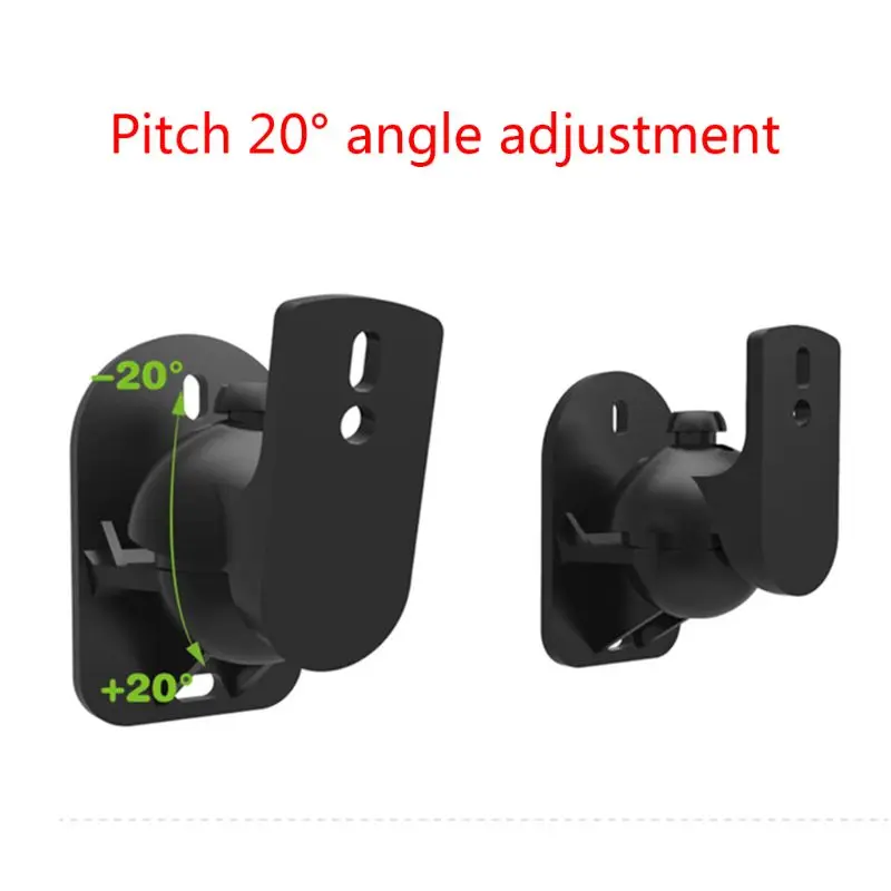 1Set 1Set Universal Satellite Speaker Wall Mount Bracket Ceiling Stand Clamp with Adjustable Swivel and Tilt Angle Rotation for