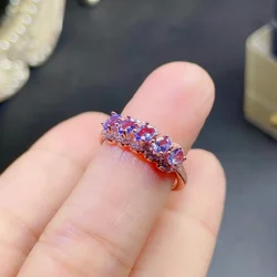 Natural Tanzanite Ring for Women, 3*4mm, 925 Sterling Silver Fine Jewellery, Gemstone Birthstone Gift