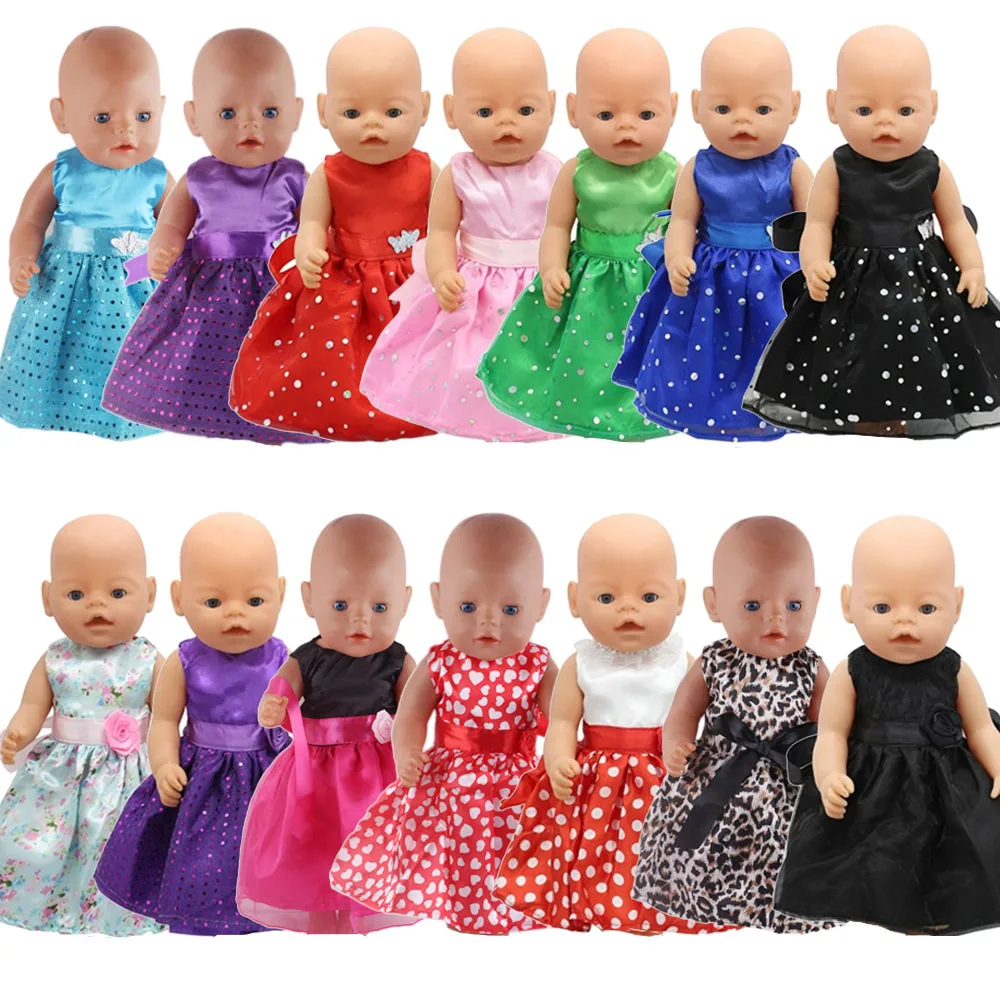 43-45cm Born Baby Doll Clothes Dress For 18 Inch American of Girl`s&43Cm Baby New Born Reborn Doll For Our Generation Girl`s Toy