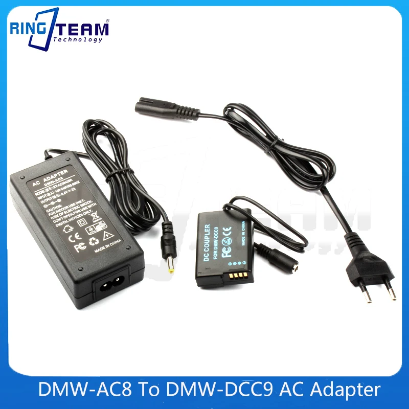 

AC Adapter DMW-AC8 to DMW-DCC9 DC Coupler For Panasonic Lumix DMC-GX1 GF2 G3 G3K G3R G3T G3W G3EG-K Digital Cameras