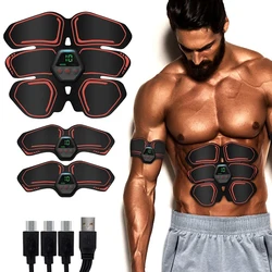 Stimolatore muscolare Abs EMS Hip Trainer Toner muscolare addominale elettrico Display LCD ricaricabile massaggio dimagrante corpo